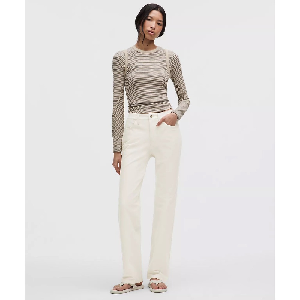 NWT LULULEMON EASYFIVE MID-RISE RELAXED STRAIGHT PANT *REG / SIZE 26 / MSRP $148